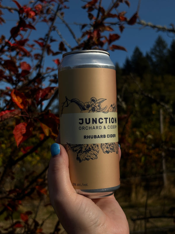 Rhubarb Cider Cans
